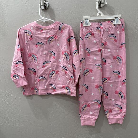 Busy Chasing Dreams Pink Rainbow Shooting Stars Pajamas - Picture 5 of 9
